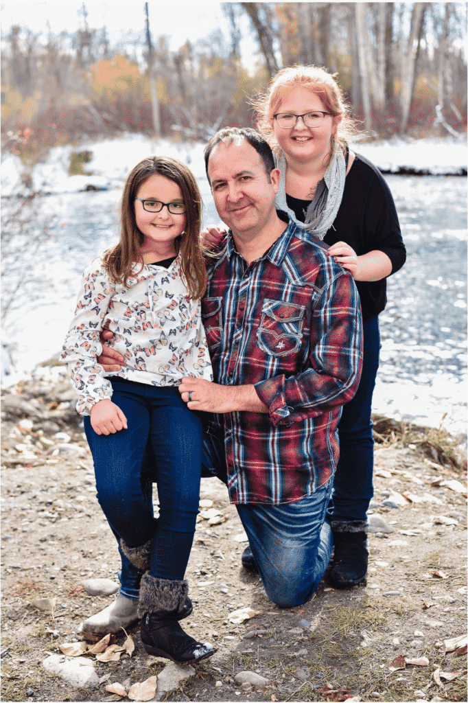Dr Kirk and his daughters